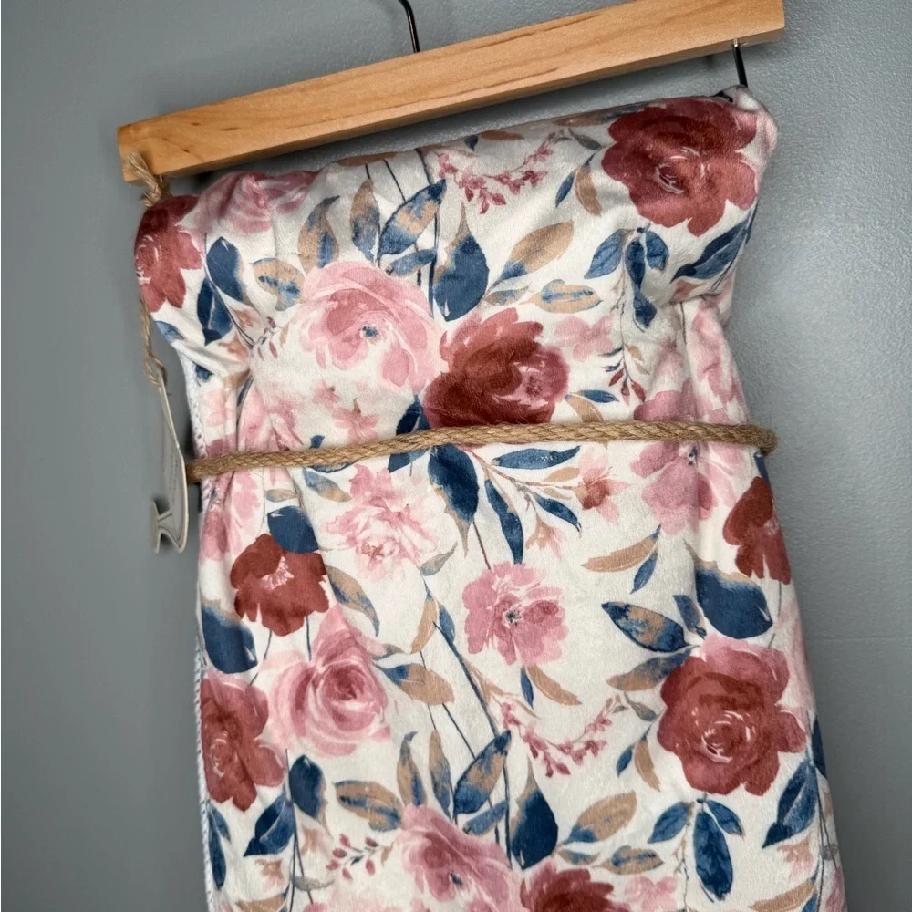 NWT Tiny Garden Floral Reversible Sherpa Baby Blanket